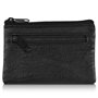 kwmobile Pochette clefs avec Protection RFID - Deux Compartiments et Porte-clé - Étui en Simili Cuir pour Homme et Femme - Noir