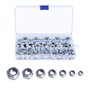 LAITER 165 Pcs Ecrou Hexagonal en 304 Acier Inoxydable Ecrous Frein M3 M4 M5 M6 M8 M10 M12 pour Quincaillerie Assortiment Contre