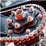 HAKOTOM 180Pcs Écrou à Embase Hexagonale Écrou de Blocage Écrous Hexagonaux à Bride Dentelée en Acier Inoxydable Écrous à Bride 