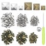600 pièces Pyramid Square Squi 8/1215mm Rivets de Spike Rivets Punk Head Tête de oiseau
