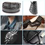 600 pièces Pyramid Square Squi 8/1215mm Rivets de Spike Rivets Punk Head Tête de oiseau, pour la ceinture de sac Chaussures de v