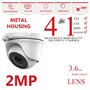 HIKVISION Hiwatch Kit de vidéosurveillance DVR 4 canaux avec système de sécurité et 4 caméras dôme HIKVISION HIWATCH étanches Bl