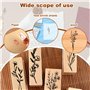 SHUOHONG 8 Pièces Tampons en Bois Plante, Tampon Scrapbooking, Scrapbooking Materiel, Timbre de Caoutchouc Naturel Tampon Bois C