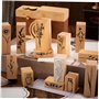 SHUOHONG 8 Pièces Tampons en Bois Plante, Tampon Scrapbooking, Scrapbooking Materiel, Timbre de Caoutchouc Naturel Tampon Bois C