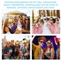 VGECEE 9 Pcs Lunettes de Soleil Fête, Lunettes Déguisement en Plastique, Lunette Soirée Amusantes, Lunette Drôle Hawaïenne, Lune