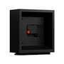 NEWGATE® Horloge de Bureau Amp | Design carré de Gare | Boîtier Noir avec Aiguilles Vertes | Style Moderne pour Bureau, Table, c