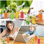 ADERTOS 12PCS Mini Bouteille, Bouteilles Miniatures Réutilisables 80ML Bouteilles de Jus en Plastique Mini Bouteilles de Shot Bo