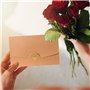 20 petites enveloppes pour cartes-cadeaux avec fermoir en forme de cœur