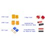 HobbyInn Kit de connecteurs de batterie RC Lipo Deans T XT30 XT60 EC3 mâle et femelle avec fil en silicone et tube thermorétract