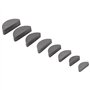 Qiilu Jeu de clés Woodruff, Woodruff Key, 80pcs Metal Woodruff Keys Assortment Set de clés de différentes Tailles Attaches Indus