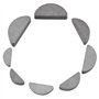 Qiilu Jeu de clés Woodruff, Woodruff Key, 80pcs Metal Woodruff Keys Assortment Set de clés de différentes Tailles Attaches Indus