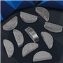 Qiilu Jeu de clés Woodruff, Woodruff Key, 80pcs Metal Woodruff Keys Assortment Set de clés de différentes Tailles Attaches Indus