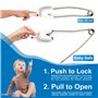 Sachverständigen-Zubehör® Épingles de sûreté bébé [Safety épingles à Couches] Blanc Grand 58 mm 4/8 pcs | Acier Inoxydable pour 