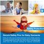 Sachverständigen-Zubehör® Épingles de sûreté bébé [Safety épingles à Couches] Blanc Grand 58 mm 4/8 pcs | Acier Inoxydable pour 