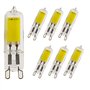 xin da xin Lot de 6 ampoules LED G9 - Corps en verre - Blanc froid - 6000 K - 5 W - Remplace une ampoule halogène de 40 W - 400
