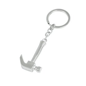 sourcingmap Couleur Argent Mini Marteau Arrache-clou Décor Métal Porte-clés Chaîne - Argenté
