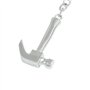 sourcingmap Couleur Argent Mini Marteau Arrache-clou Décor Métal Porte-clés Chaîne - Argenté, Taille Unique