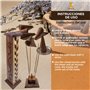 Brûleur d'encens en bois sculpté à la main en Inde Motif losanges 30 x 8 x 8 cm Poids 190 g Porte-encens en bois