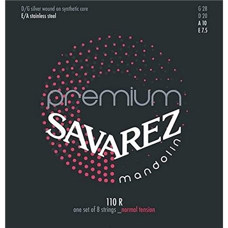 Strings for Mandoline Savarez Mandoline Premium 110R Jeu tension normale