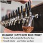 PERA Robinet de fût de bière avec tige de 127 mm et poignée noire pour brassage maison