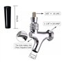 PERA Robinet de fût de bière avec tige de 127 mm et poignée noire pour brassage maison