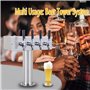 PERA Robinet de fût de bière avec tige de 127 mm et poignée noire pour brassage maison