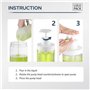 Lulupack 250ml Distributeurs de Savon à Pompe pour Shampooing, Après Shampooing,Bouteilles de Douche Rechargeables à Large Goulo