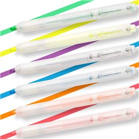 [6 couleurs] Assortiment de surligneurs rétractables