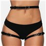 Funlove Porte-jarretelles en cuir avec porte-jarretelles et porte-jarretelles réglable