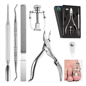 Ongles Incarnés MojiDecor Coupe-ongles Kit de 6Pcs Manucure Pédicure Professionnel en Inox