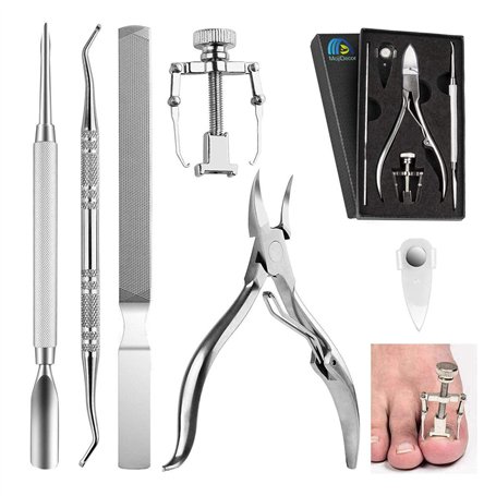 Ongles Incarnés MojiDecor Coupe-ongles Kit de 6Pcs Manucure Pédicure Professionnel en Inox