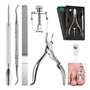 Ongles Incarnés MojiDecor Coupe-ongles Kit de 6Pcs Manucure Pédicure Professionnel en Inox