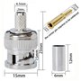 Kagni BNC Crimp Tool Set, pince à sertir à cliquet BNC/TNC et dénudeur de câble coaxial rotatif avec 10 pcs connecteurs BNC à se