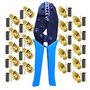 Lot de 10 connecteurs SMA mâle vers femelle et outil de sertissage coaxial pour câble d'extension d'antenne wifi SMA BNC RG58