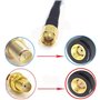 Lot de 10 connecteurs SMA mâle vers femelle et outil de sertissage coaxial pour câble d'extension d'antenne wifi SMA BNC RG58