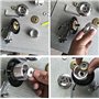 Kagni Tete Debroussailleuse Universelle, Tête de Débroussailleuse Aluminium et Brosse Metallique Acier 8” pour Coupe-Broussaille