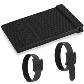 Lot de 100 Attaches de Câble Réutilisables Noires Réglables et Libérables pour la Gestion des Câbles Organisation Noir