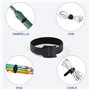 Lot de 100 Attaches de Câble Réutilisables Noires Réglables et Libérables pour la Gestion des Câbles Organisation Noir,20cmx1.2c