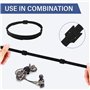 Lot de 100 Attaches de Câble Réutilisables Noires Réglables et Libérables pour la Gestion des Câbles Organisation Noir,20cmx1.2c