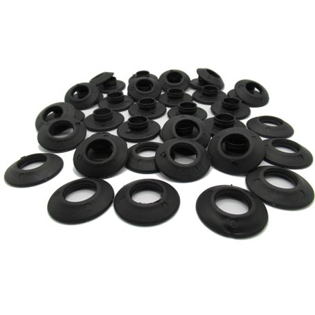 Langard Lot de 20 œillets Snap 'n' Tap Noir 12 mm