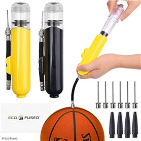 2X Pompes Ballon - Super Compact - Double Action (Pompes d'air Lorsque Vous Poussez et Tirez) - pour Ballons de Sport (Basketbal