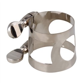 BQLZR Réglable Ligature nickelée pour clarinette pour Double bec VIS DE REGLAGE 25.5x28x25mm(Supérieur X Inférieur X High)