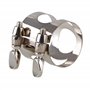 BQLZR Réglable Ligature nickelée pour clarinette pour Double bec VIS DE REGLAGE 25.5x28x25mm(Supérieur X Inférieur X High)