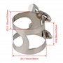 BQLZR Réglable Ligature nickelée pour clarinette pour Double bec VIS DE REGLAGE 25.5x28x25mm(Supérieur X Inférieur X High)