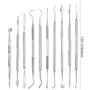 TOVOT 10 Pièces Outils de sculpture en cire en acier inoxydable Outils de sculpture double face Outils de modelage de l'argile