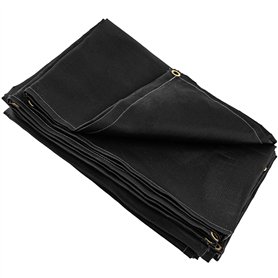 Mophorn Couverture en fibre de verre de soudure 10 x 10 PI Ignifugation soudure Bouclier de sécurité pour gas station noire prot