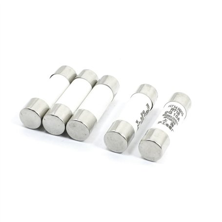 sourcing map AC 380V 10A 10x38mm Céramique Cylindrique Fusible Liens RT14/RT18 5Pcs