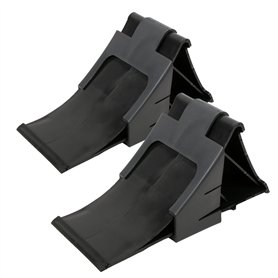 ProPlus Lot de 2 cales de roue avec support Noir Capacité de charge 1000 kg Idéal pour caravane