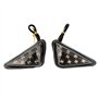 2 pcs Feux de Clignotants, Keenso Ambre LED Feux de Signalisation Voyants, 12V Triangle Feux de Marqueur de Stroboscope Universe