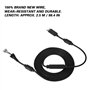 VBESTLIFE Câble pour 360, Adaptateur de Rupture de câble de Remplacement de câble de Manette de Jeu USB 5 Broches pour 360 (Noir